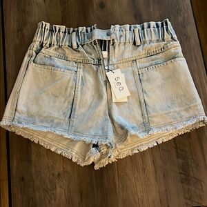 Sea New York Blue High-Waisted Jean Shorts
